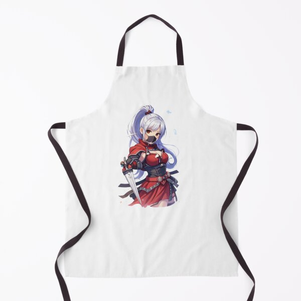Item preview, Anime Samurai Warrior Red – Light Blue Hair, Katana & Armor (Watercolor) designed and sold by Kallandra.