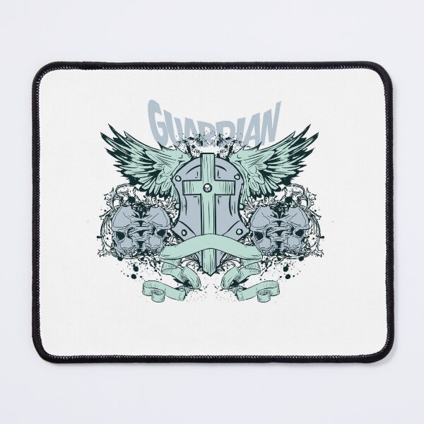 Item preview, GUARDIAN - Gothic Winged Cross Shield & Skull Streetwear Art designed and sold by snapifyprints.
