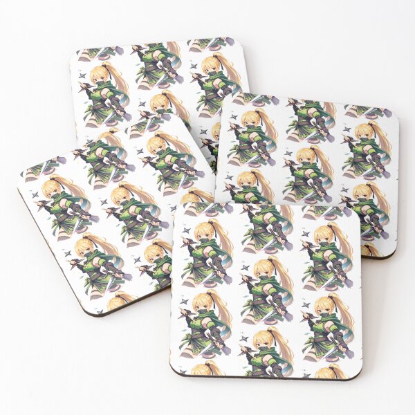 Item preview, Anime Warrior in Green – Samurai Armor with Spear (Watercolor Illustration) designed and sold by Kallandra.