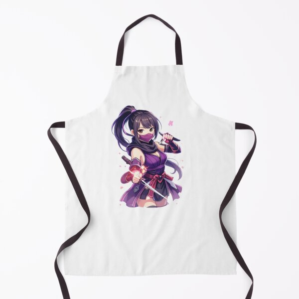 Item preview, Anime warrior in purple – samurai armor with spear (watercolor illustration) designed and sold by Kallandra.
