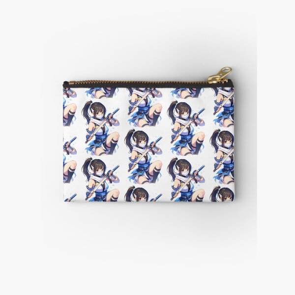 Item preview, Anime Warrior in Blue – Samurai Armor with Katana Sword (Watercolor Illustration) designed and sold by Kallandra.