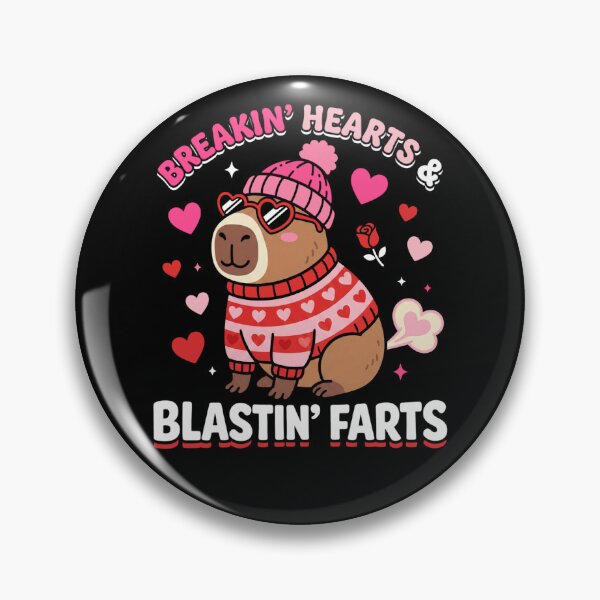 Item preview, Breaking Hearts Blasting Farts Capybara designed and sold by FreshVibe Prints.