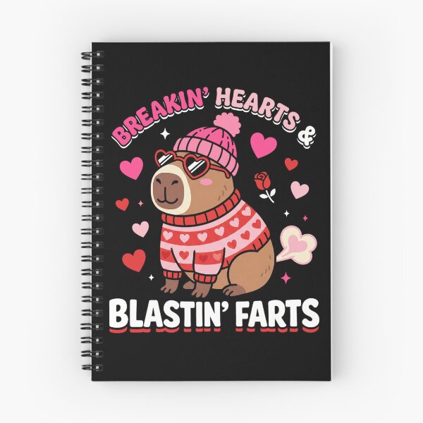 Item preview, Breaking Hearts Blasting Farts Capybara designed and sold by FreshVibe Prints.