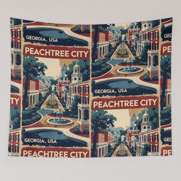 Item preview, Peachtree City Georgia USA Vintage Travel Tourism  designed and sold by TravelersGems.