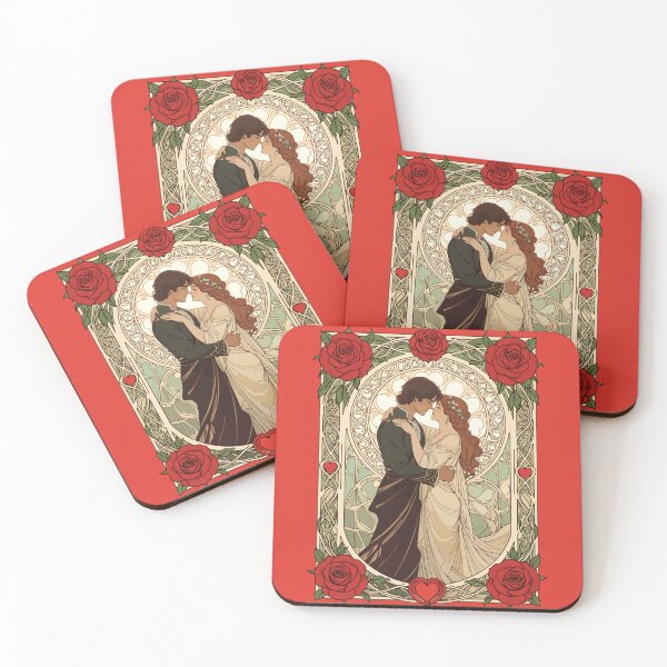 Item preview, Wrapped In A World Of Roses Art Nouveau Design designed and sold by taiche.