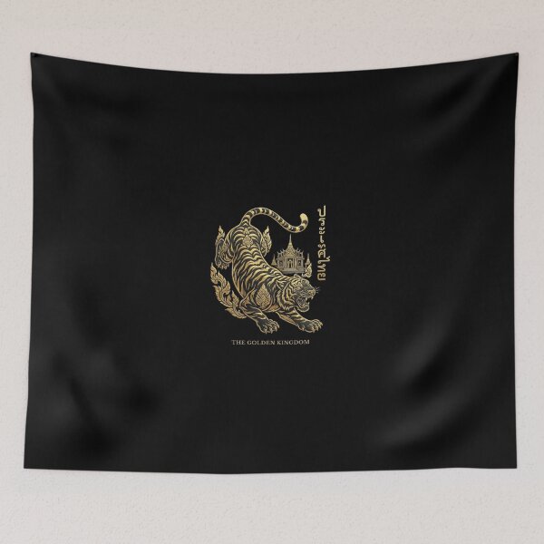 Item preview, The Golden Kingdom Thailand Temple & Tiger designed and sold by WildBoysShop.