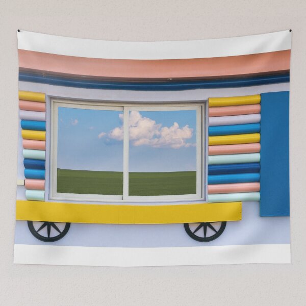 Item preview, Windows in an orphanage overlooking a field designed and sold by IgorKovalenko.