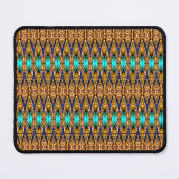 Item preview, Gold and Aqua Neo-Gothic Fractal Pattern designed and sold by Warren Paul Harris.
