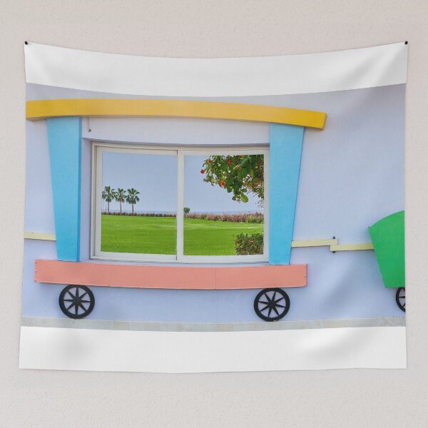 Item preview, Windows in an orphanage overlooking a field designed and sold by IgorKovalenko.