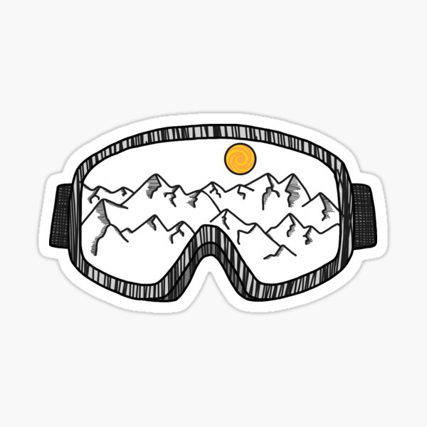 Masque de ski Sticker