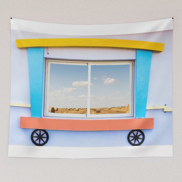 Item preview, Windows in an orphanage overlooking a field designed and sold by IgorKovalenko.
