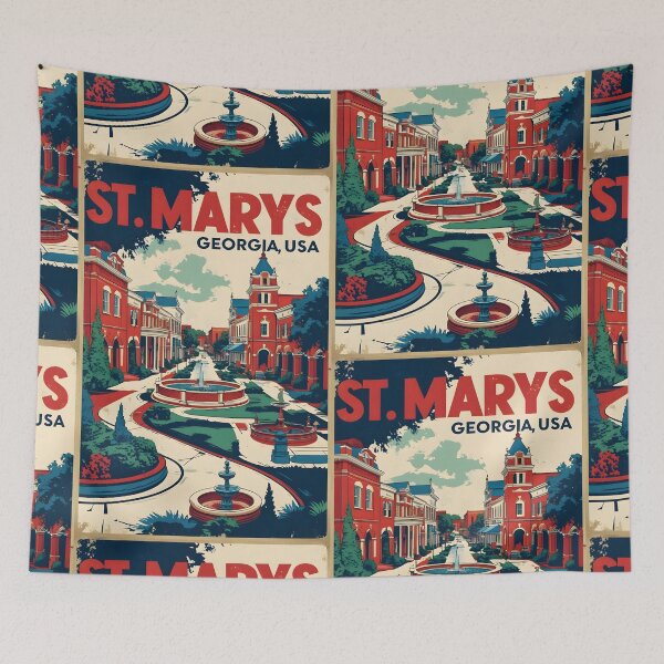 Item preview, St Marys Georgia USA Vintage Travel Tourism  designed and sold by TravelersGems.