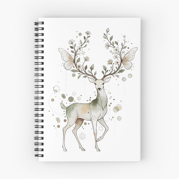 Item preview, Mystic Wilderkind: Ethereal Deer & Butterfly Botanical Art designed and sold by Echoed Artistry.