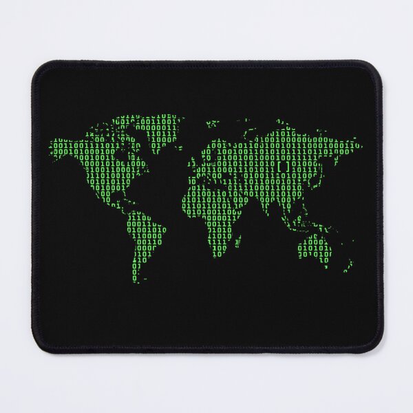 Item preview, Binary World Computer Coding Map designed and sold by FreshVibe Prints.