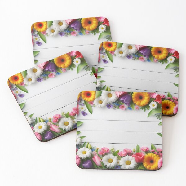 Item preview, Spring Floral Frame - Daisies and Tulips on White Wood designed and sold by Light & Canvas.