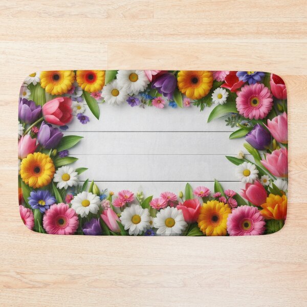 Item preview, Spring Floral Frame - Daisies and Tulips on White Wood designed and sold by Light & Canvas.