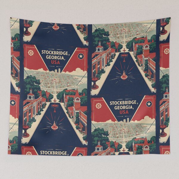 Item preview, Stockbridge Georgia USA Vintage Travel Tourism  designed and sold by TravelersGems.
