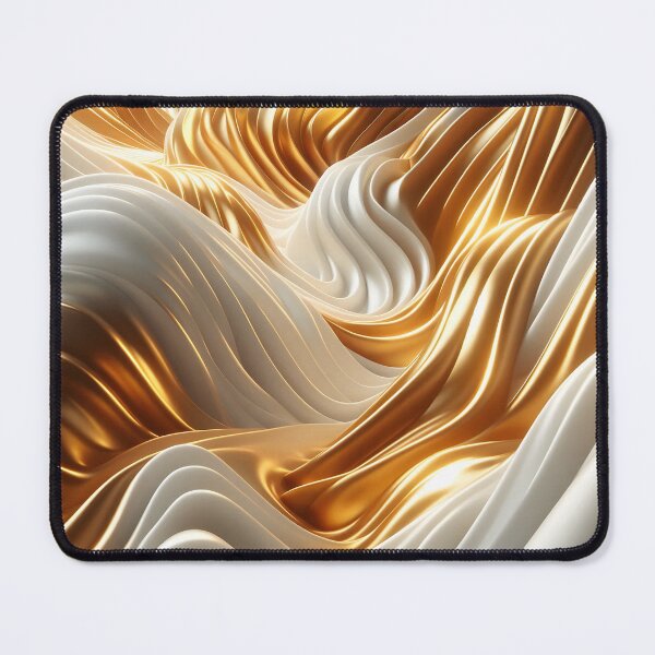 Item preview, Elegant Liquid Waves - Abstraction in Gold and White designed and sold by Light & Canvas.