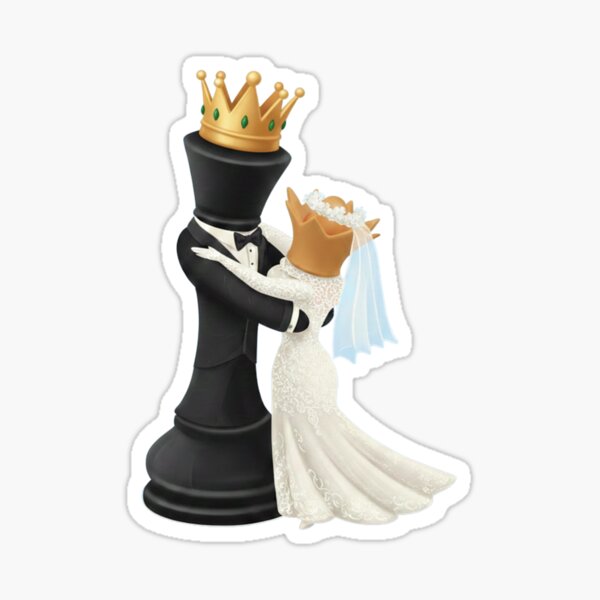 Funny Chess Romance & Engagement Sticker - Wedding Present for Chess Players