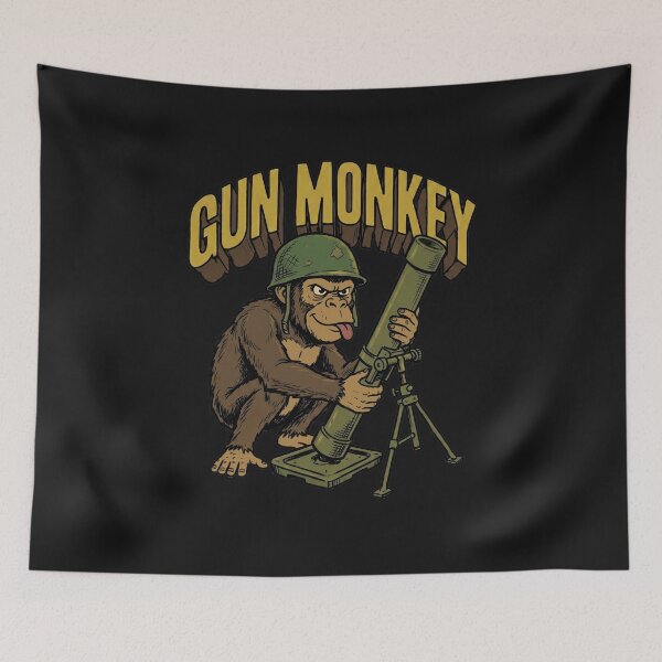 Item preview, Gun Monkey Mortar Art designed and sold by AdyKurniawan.