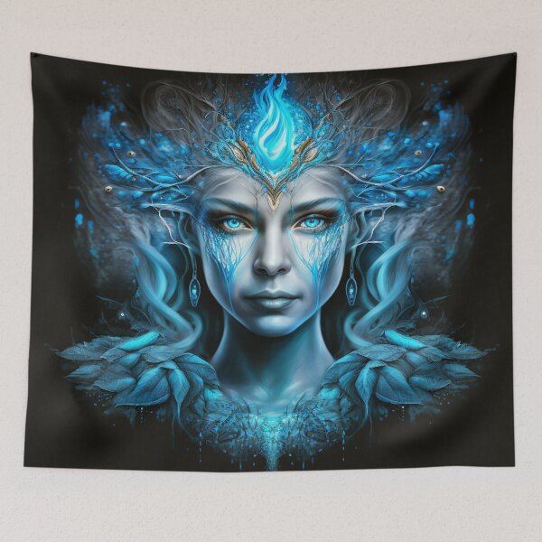 Item preview, Water Element Goddess Portrait Art designed and sold by AetherVibes.