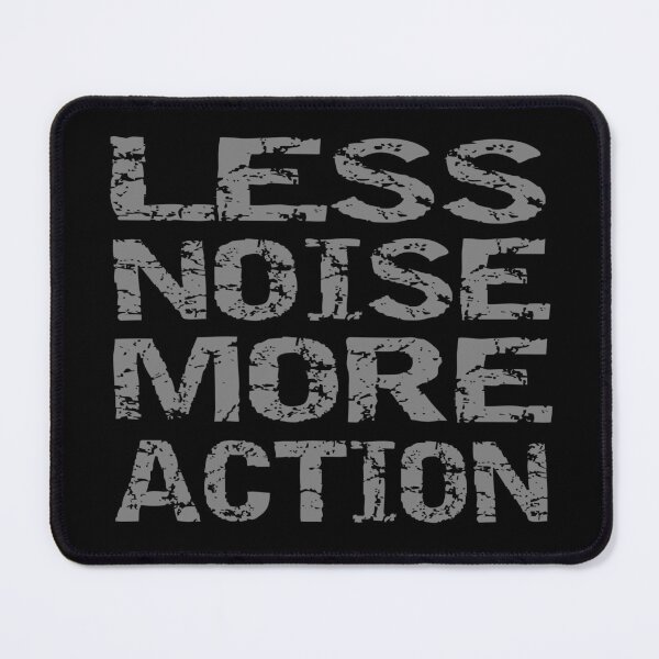 Item preview, Less Noise More Action – Minimalist Motivational Typography Design designed and sold by One-True-North.