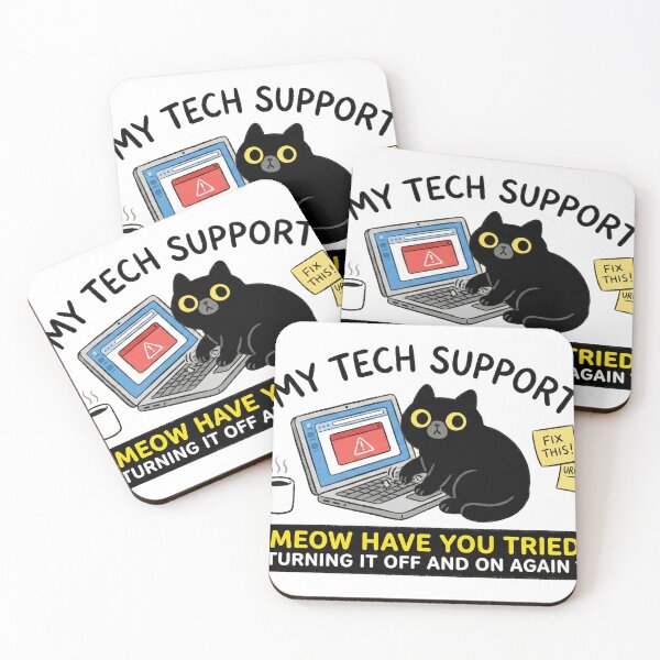 Item preview, Cat Tech Support Pun designed and sold by AdyKurniawan.
