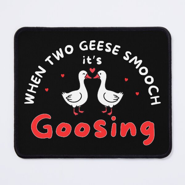 Item preview, Funny Valentine Goose Couple - When Two Geese Smooch It’s Goosing designed and sold by droolingdreams.