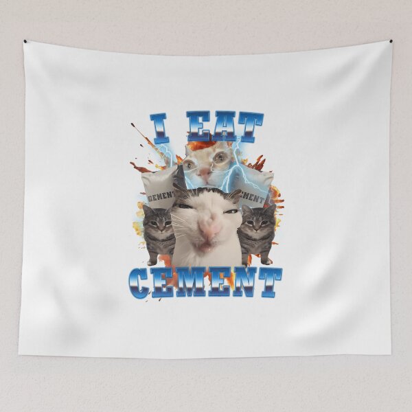 Item preview,  I Eat Cement Cat designed and sold by CJ SHOP⭐⭐⭐⭐⭐.