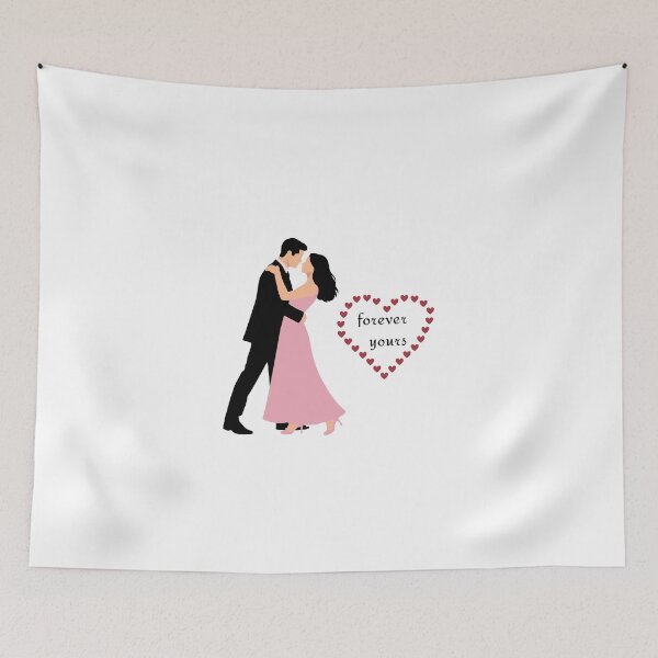 Item preview, Elegant Minimalist Dancing Couple - Romantic Flat Art  designed and sold by Lycheeleaf.