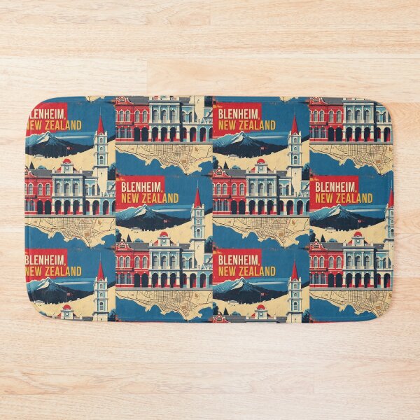Item preview, Blenheim New Zealand Retro Vintage Travel Design designed and sold by TravelersGems.