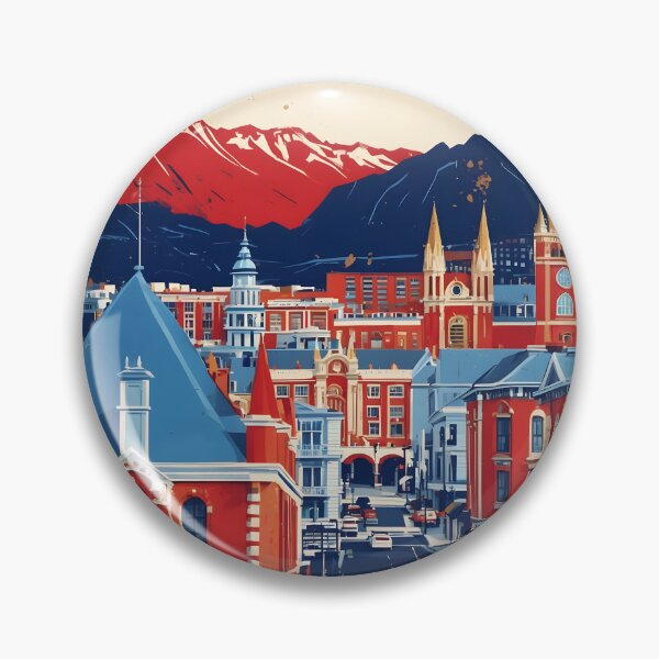 Item preview, Dunedin New Zealand Retro Vintage Travel Design designed and sold by TravelersGems.