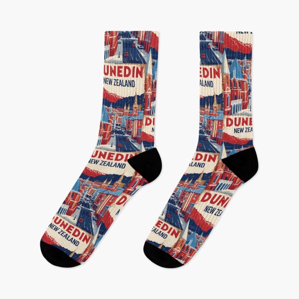 Item preview, Dunedin New Zealand Retro Vintage Travel Design designed and sold by TravelersGems.