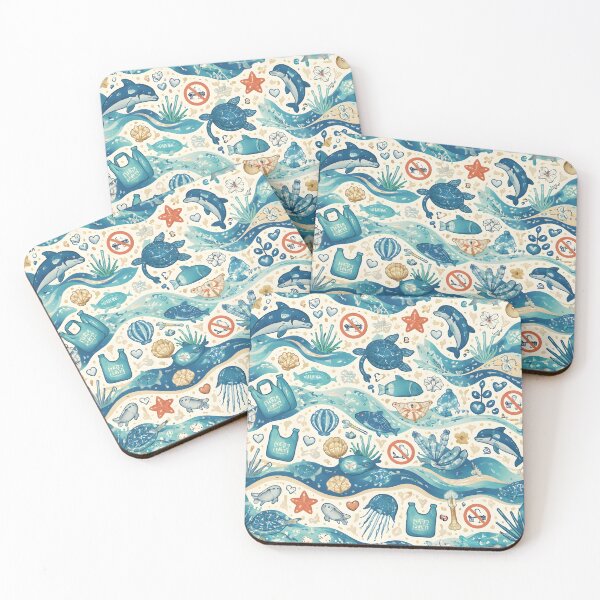 Item preview, Save the Sea Abstract Seamless Pattern  designed and sold by CosmoMagiclk.