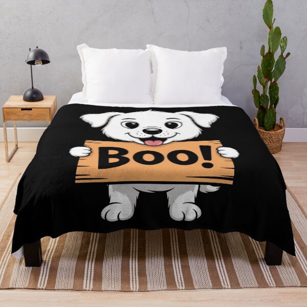 Item preview, Cute Dog Boo Halloween Sign designed and sold by flagylART.