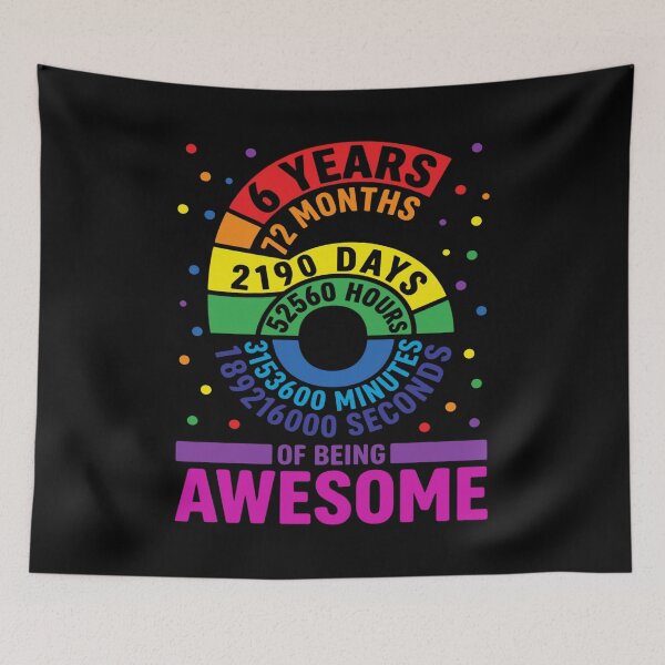 Item preview, Six Years Old Birthday Level Up designed and sold by FreshVibe Prints.