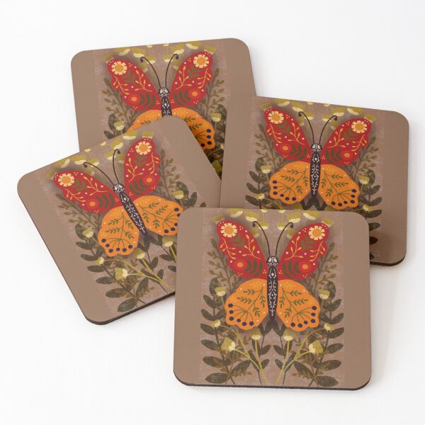 Item preview, Spooky moth | folk art inspired illustration designed and sold by rose-michele.