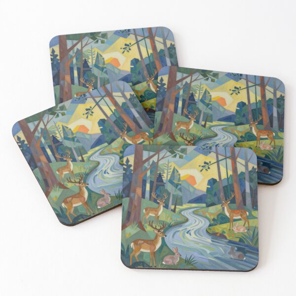 Item preview, Forest Morning With Deer And Rabbits designed and sold by FotoworldEdel.