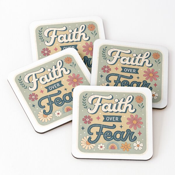 Item preview, Faith Over Fear Retro 70s Floral Groovy Sticker designed and sold by TJprint.