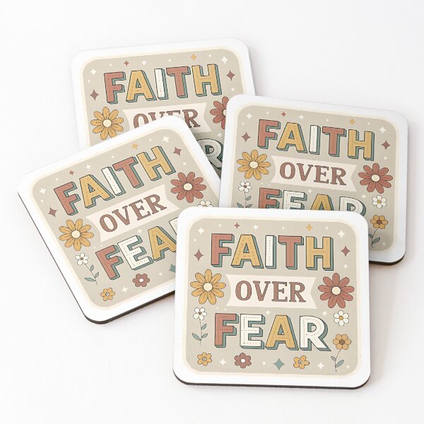 Item preview, Faith Over Fear Retro 70s Floral Groovy Sticker designed and sold by TJprint.