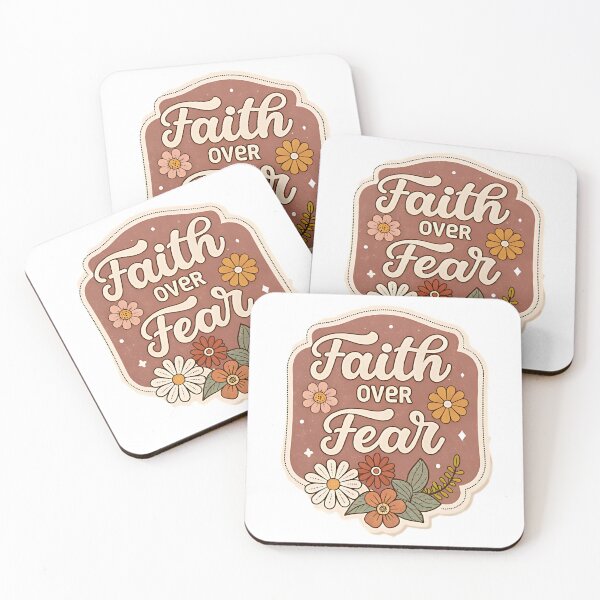 Item preview,  Faith Over Fear Retro 70s Floral Groovy Sticker designed and sold by TJprint.