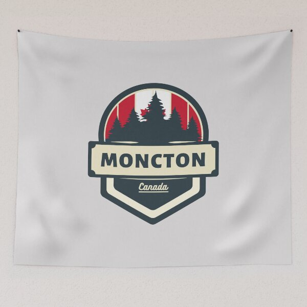 Item preview, Moncton Canada | Retro Vintage Travel Badge designed and sold by World Designs.