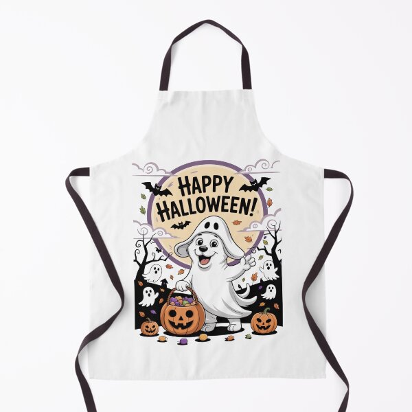 Item preview, Happy Halloween Ghost Dog Trick Treat designed and sold by flagylART.