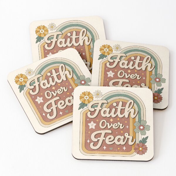 Item preview, Faith Over Fear Retro 70s Floral Groovy Sticker designed and sold by TJprint.