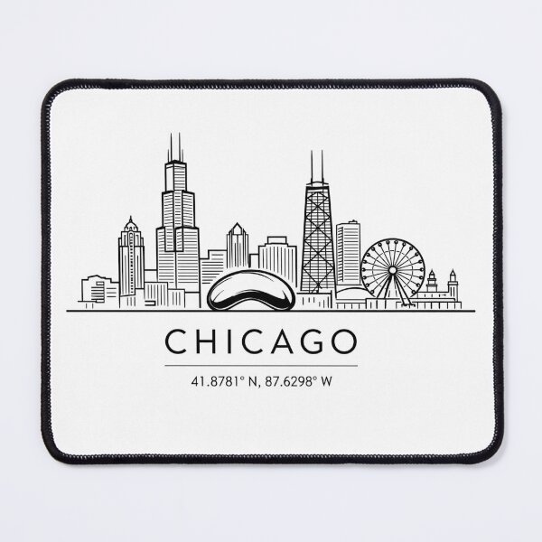 Item preview, Chicago Skyline Minimalist Line Art designed and sold by UniqueGrafics0.