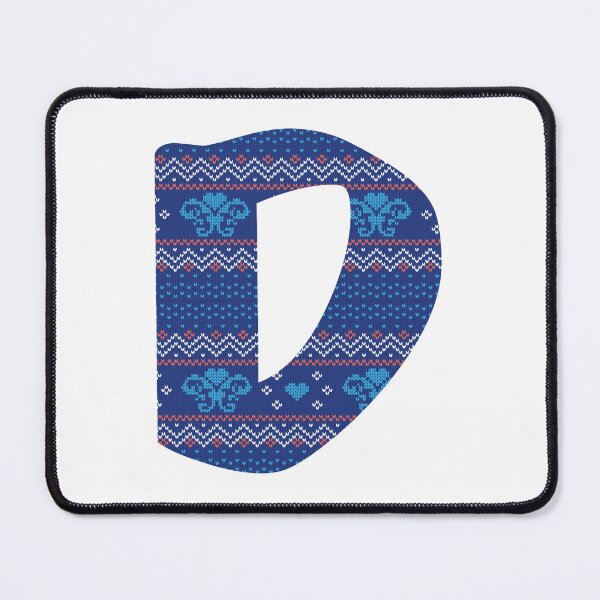Item preview, Yarn pattern letters in upper “D” of English alphabet on white background designed and sold by WP-7824.