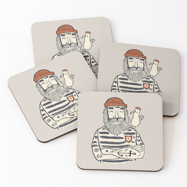 Item preview, Vintage Sailor with Seagull designed and sold by DesignShopAD.