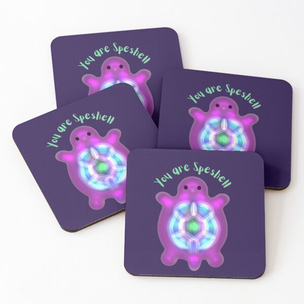 Item preview, You Are Speshell: Luminous Radiant Neon Sea Turtle Pun Art designed and sold by HopeAndHustle.