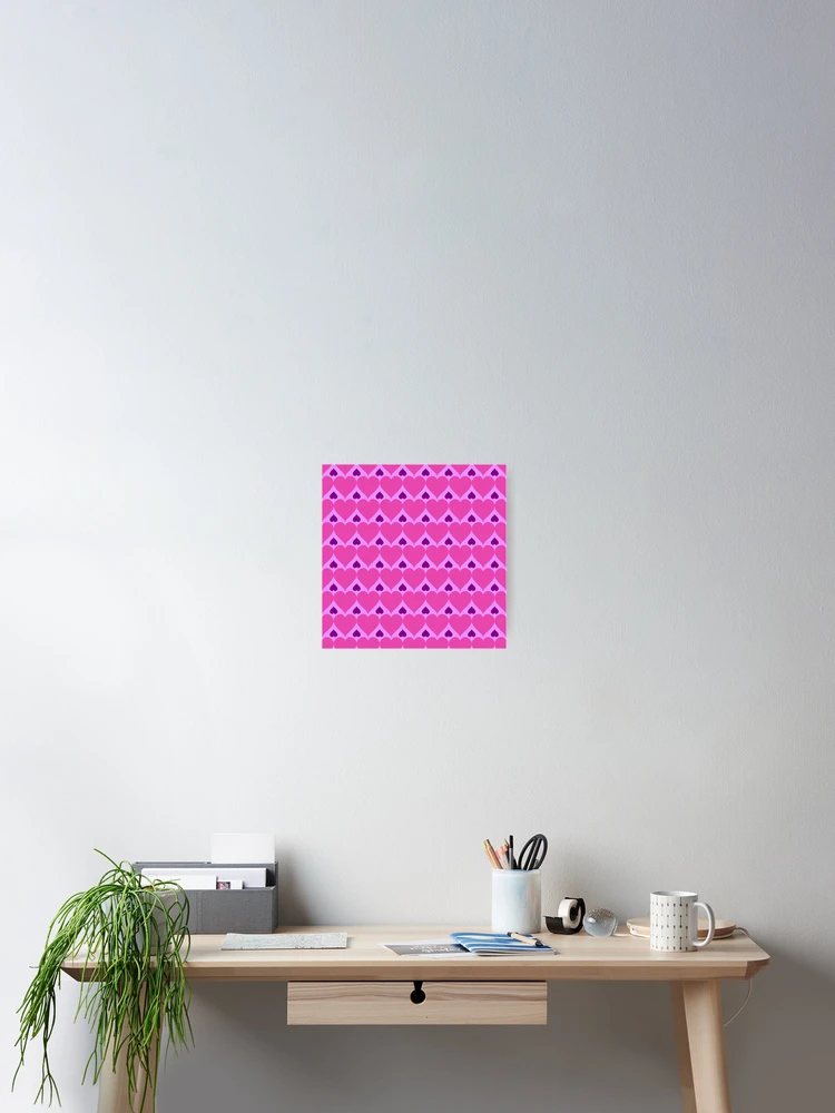 Thumbnail 2 of 3, Poster, Heart repeat pattern designed and sold by Feabs-Inks.