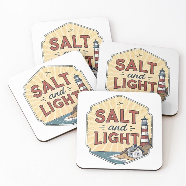 Item preview, Salt and Light Vintage Lighthouse Badge Retro Christian Sticker designed and sold by TJprint.